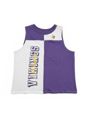 Fanatics Women Vikings Colorblock Tank Top - Purple, White & Yellow size XL NWT